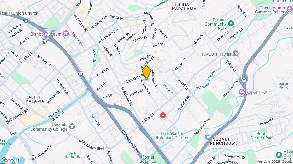 1739 Lanakila Ave Mapa y Detalles de la Ubicación