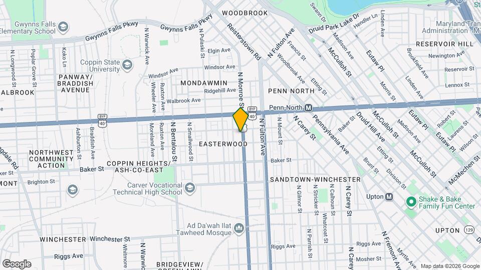 1722 N Monroe St Map and Location Details