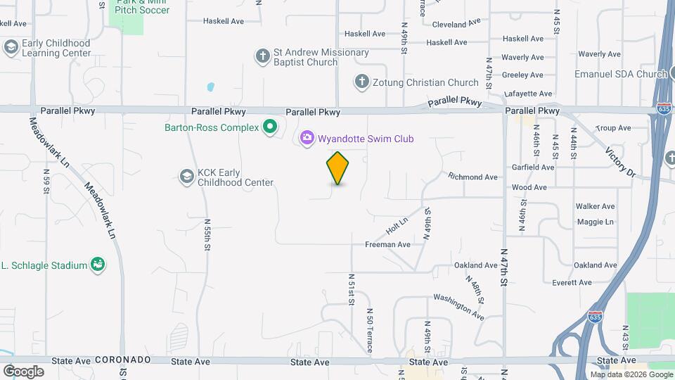 1727 N 51st Terrace Map and Location Details