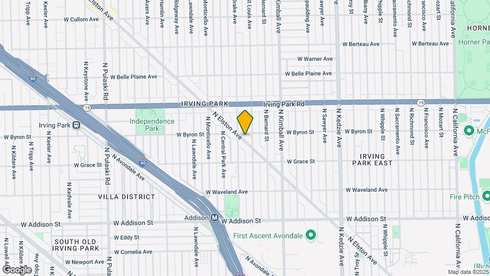 3865 N Elston Ave Mapa y Detalles de la Ubicación