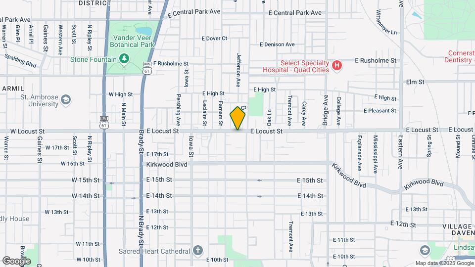 625 E Locust St Map and Location Details