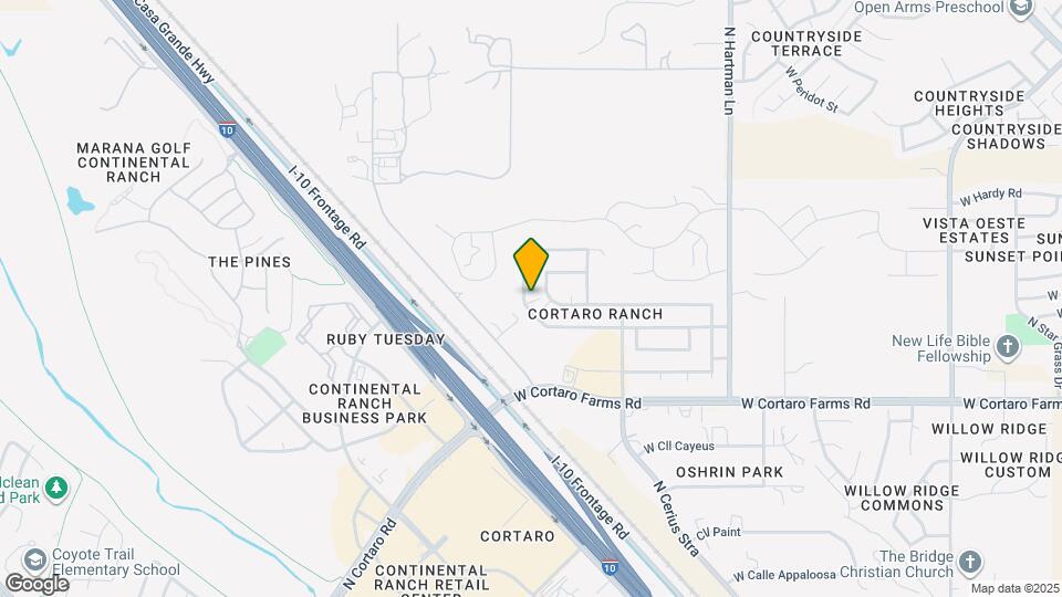 5760 W Cortaro Crossing Dr Map and Location Details