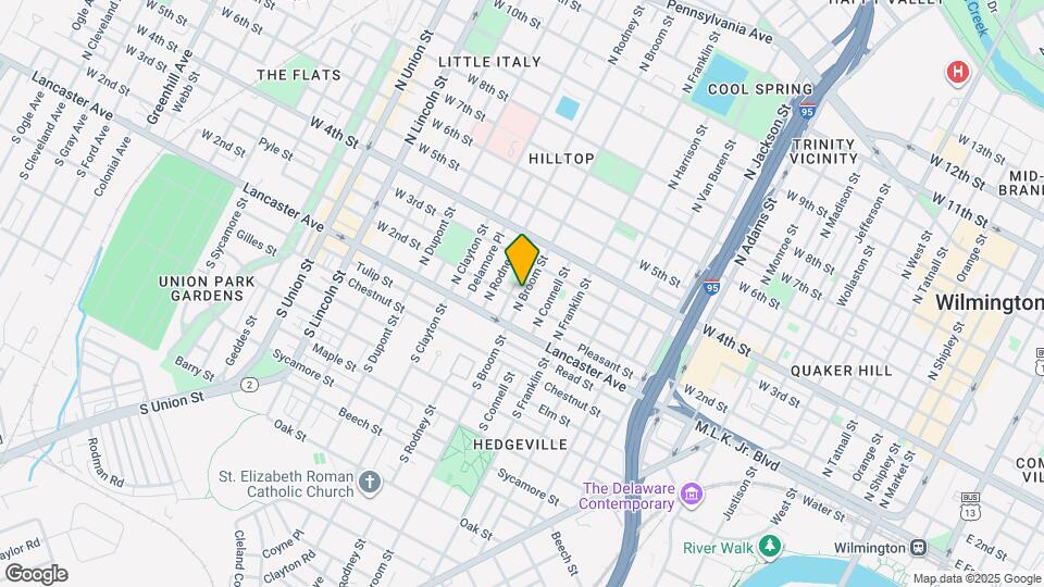 201 N Broom St Map and Location Details