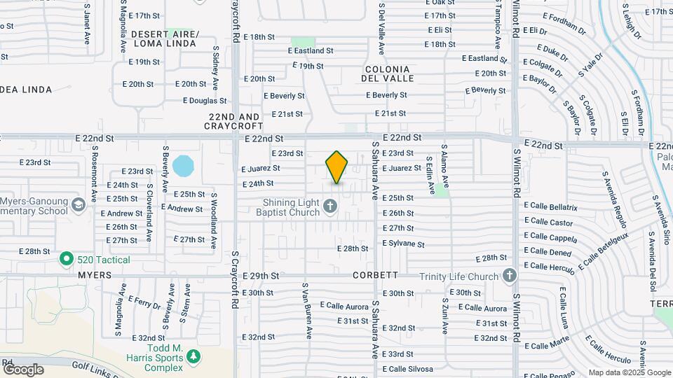 5761 E 24th St Map and Location Details