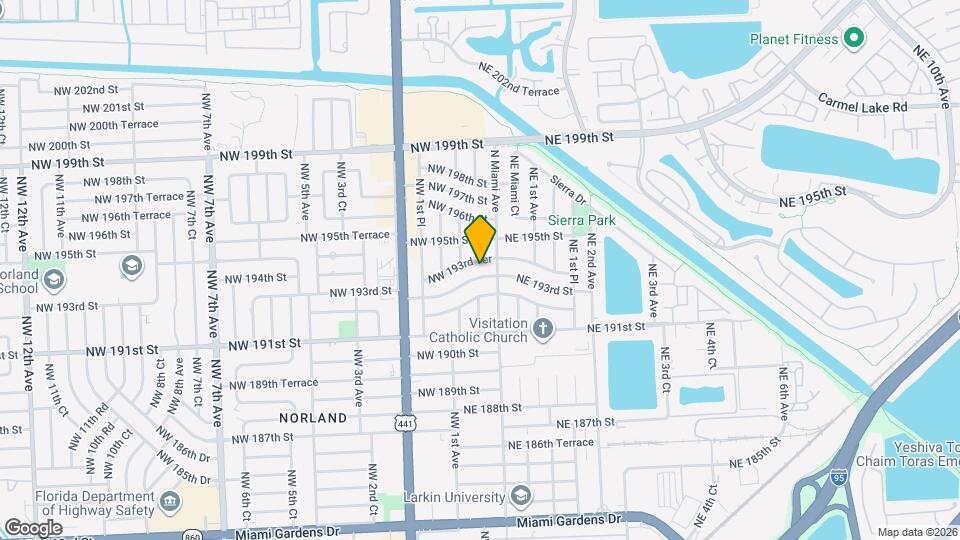 25 NW 193rd St Map and Location Details