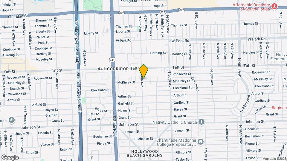 1501 N 58th Ave-Unit -2 Map and Location Details