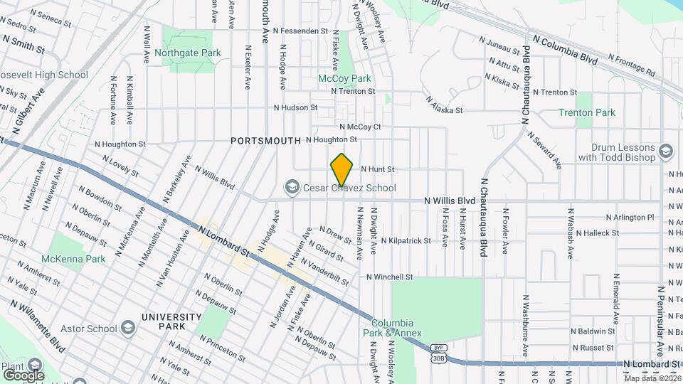 8421 N Fiske Ave Map and Location Details