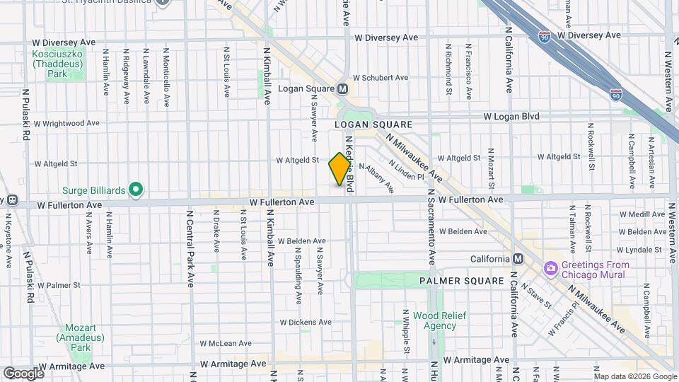 2410 N Kedzie Blvd, Unit J01W Map and Location Details