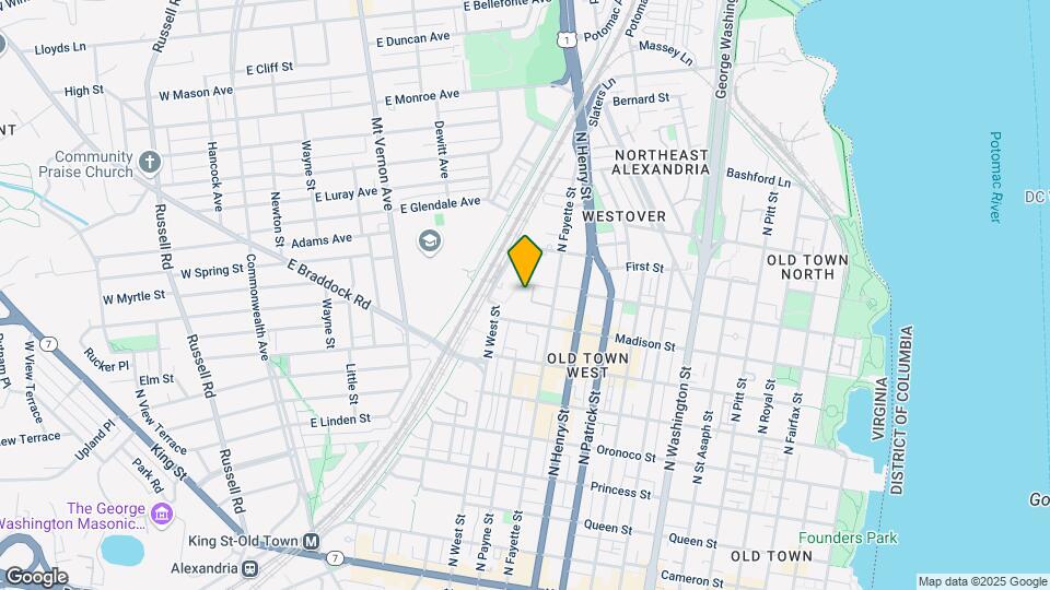 The Bradley Braddock Road Station Apartments Mapa y Detalles de la Ubicación