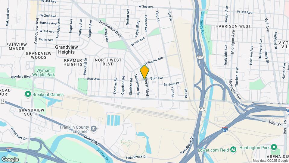 827-833 Northwest Blvd Map and Location Details