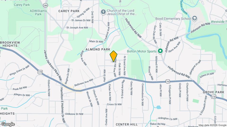 890 Center Hill Ave NW Map and Location Details