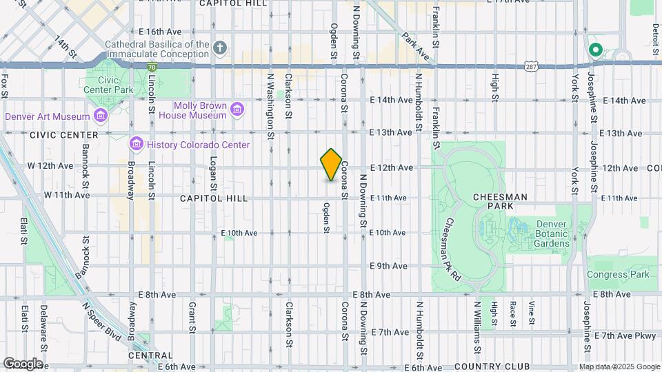 1130-1132 N Ogden St Mapa y Detalles de la Ubicación