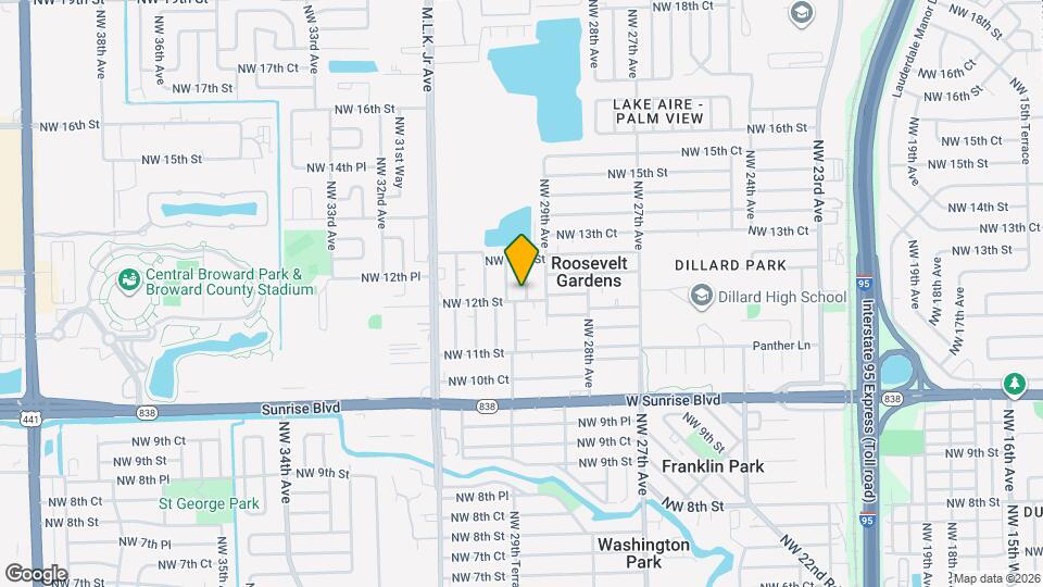 1211 NW 29th Terrace Map and Location Details