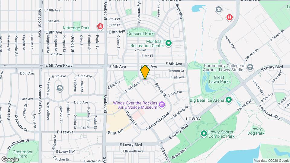 7752 E 4th Ave Map and Location Details