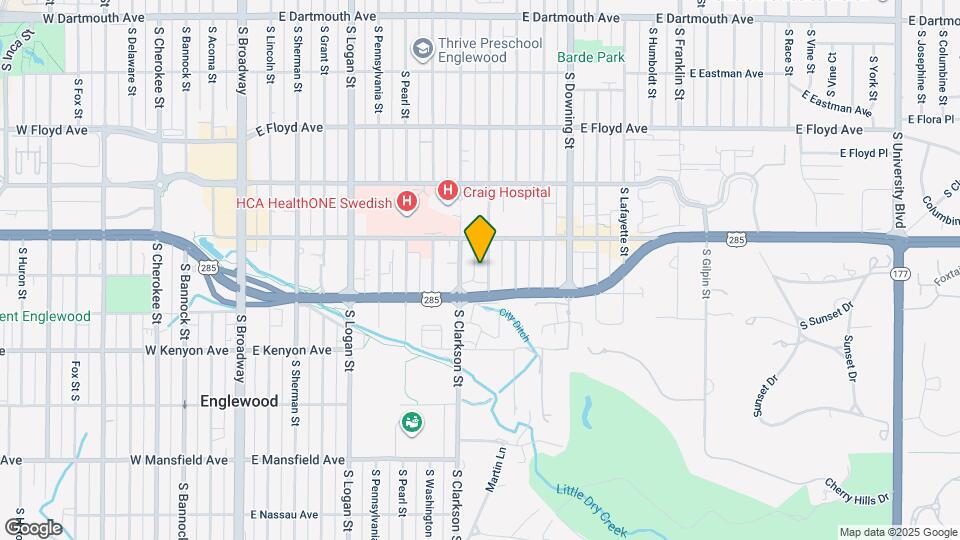 3553 S Emerson St, Unit 2 Map and Location Details