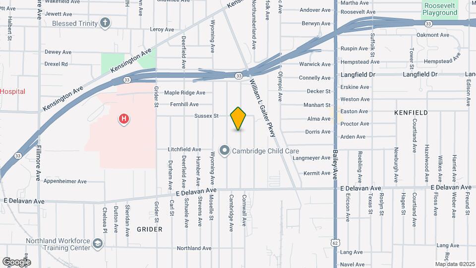 412 Cornwall Ave, Unit Upper Map and Location Details
