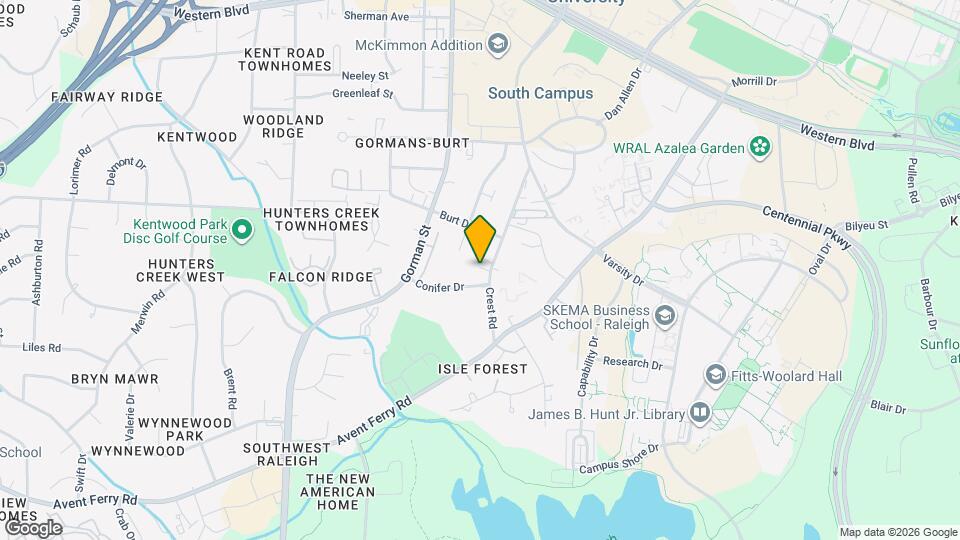 1634 Crest Rd Map and Location Details