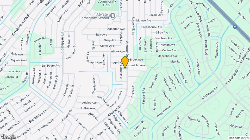 2105 Atwater Dr Map and Location Details