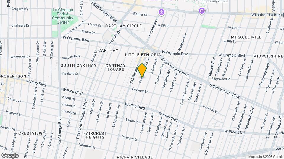 1214 Orange Grove Ave, Unit 1214 3/4 Map and Location Details