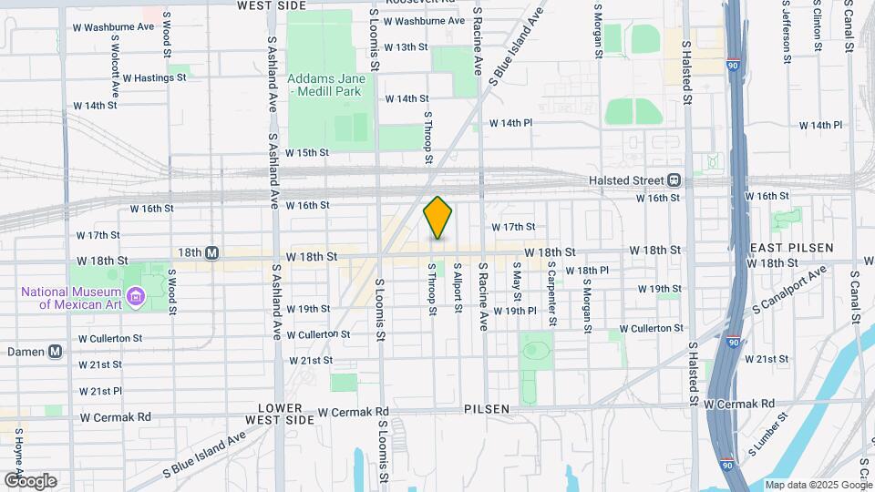 1653 S Throop St Map and Location Details