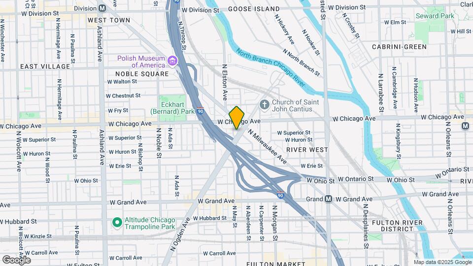 740 N Ogden Ave Map and Location Details