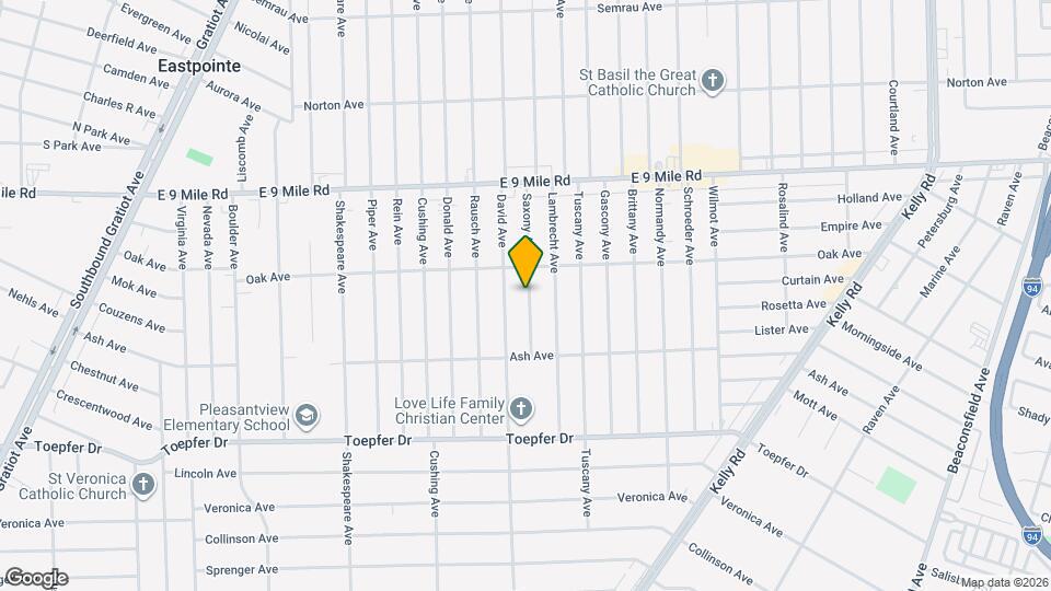 3 bedroom Eastpointe $1300 Map and Location Details