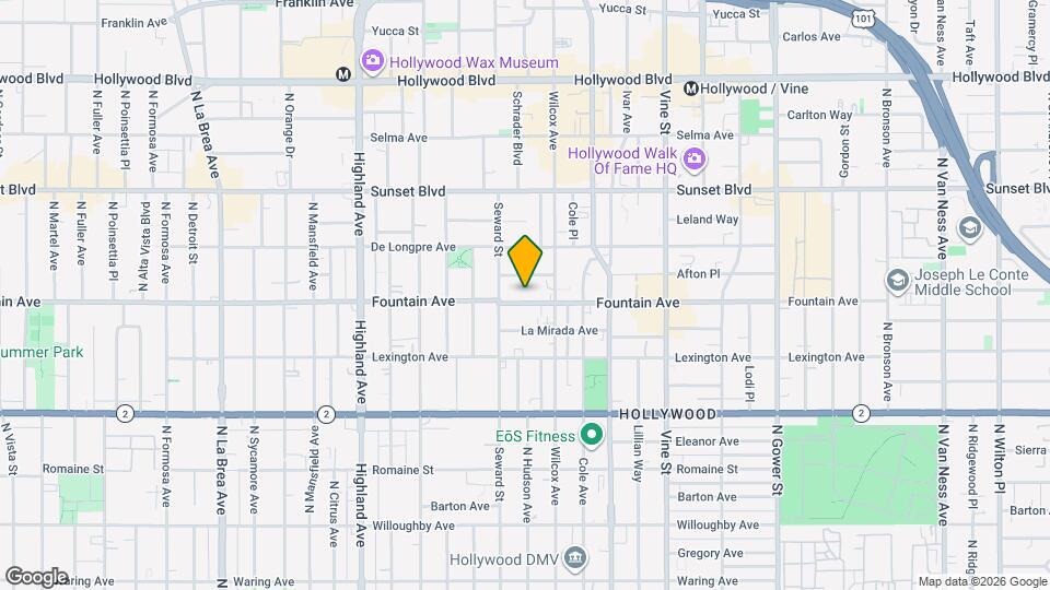 6551 Fountain Ave Mapa y Detalles de la Ubicación