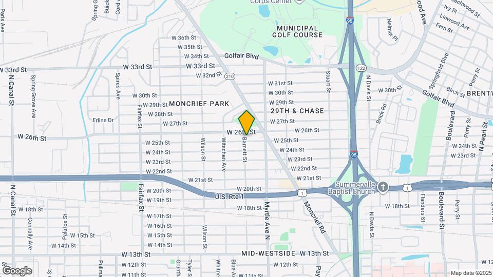 1365 W 25th St Map and Location Details