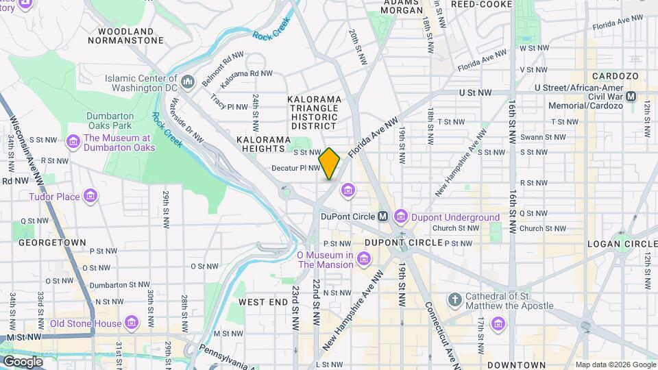 2126 R St NW Mapa y Detalles de la Ubicación