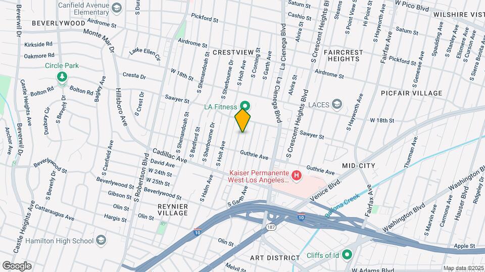 1942 S Corning St Mapa y Detalles de la Ubicación