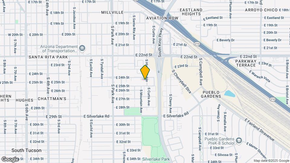1416 S Highland Ave Map and Location Details