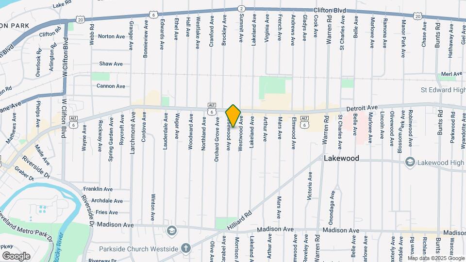 1447 Rosewood Ave Map and Location Details