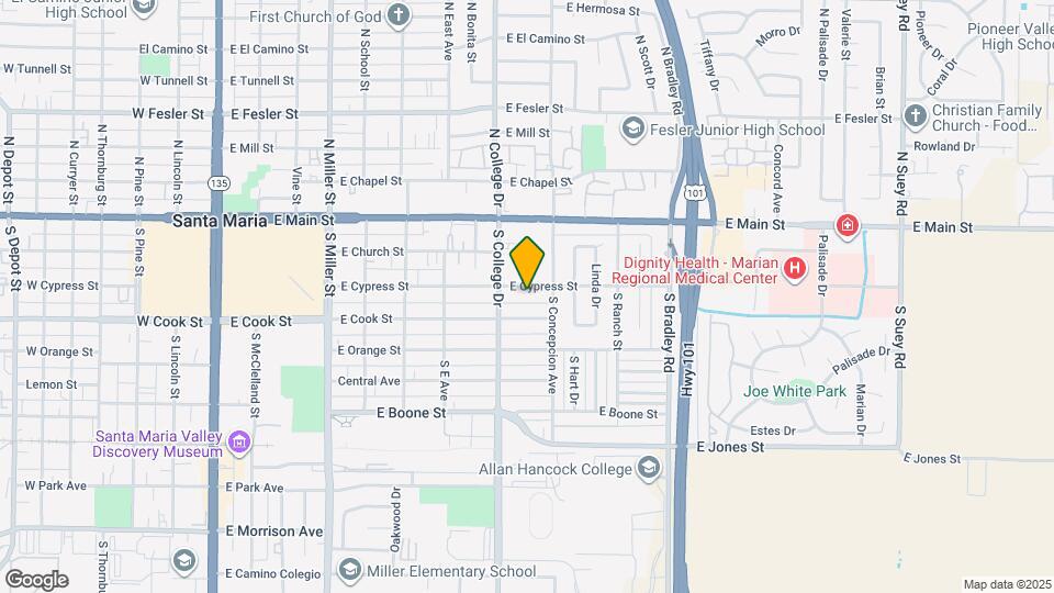 820 E Cypress St Map and Location Details