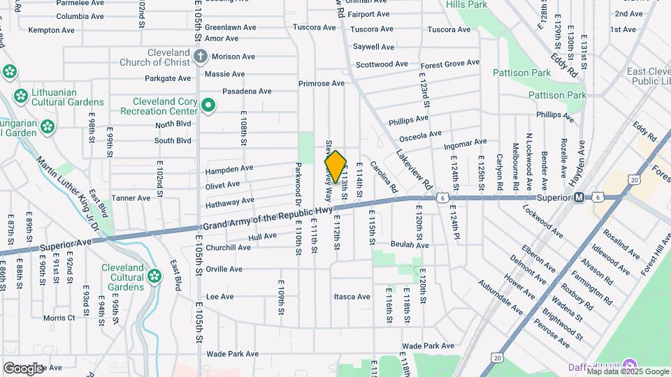 1255 E 112th St Mapa y Detalles de la Ubicación