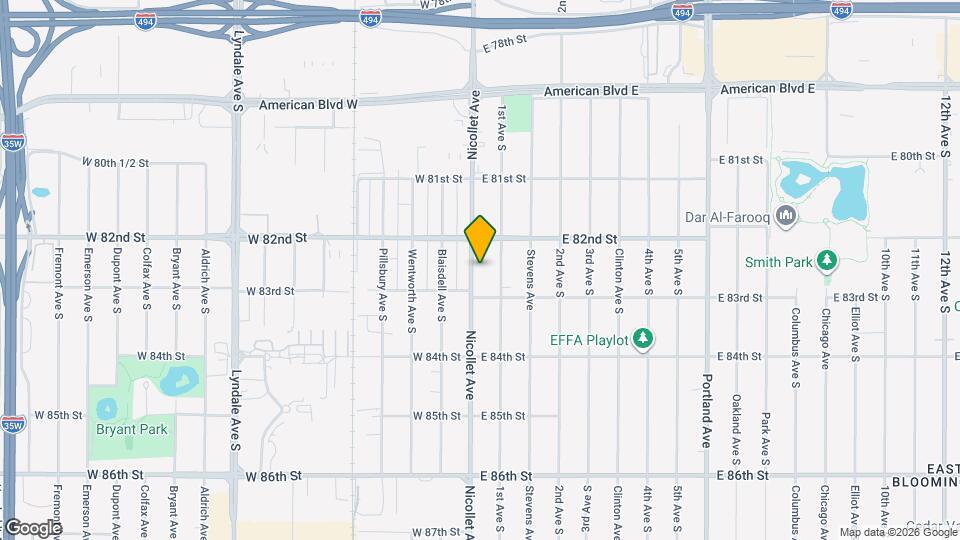 8229 Nicollet Ave Mapa y Detalles de la Ubicación