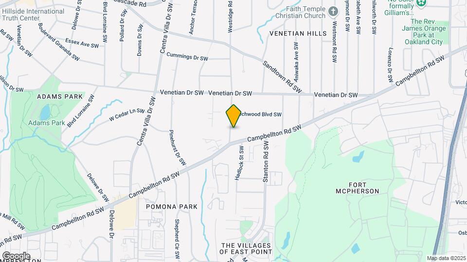 1596 Willowbrook Dr SW Map and Location Details