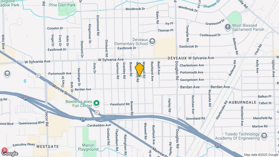 3836 Woodmont Rd Map and Location Details