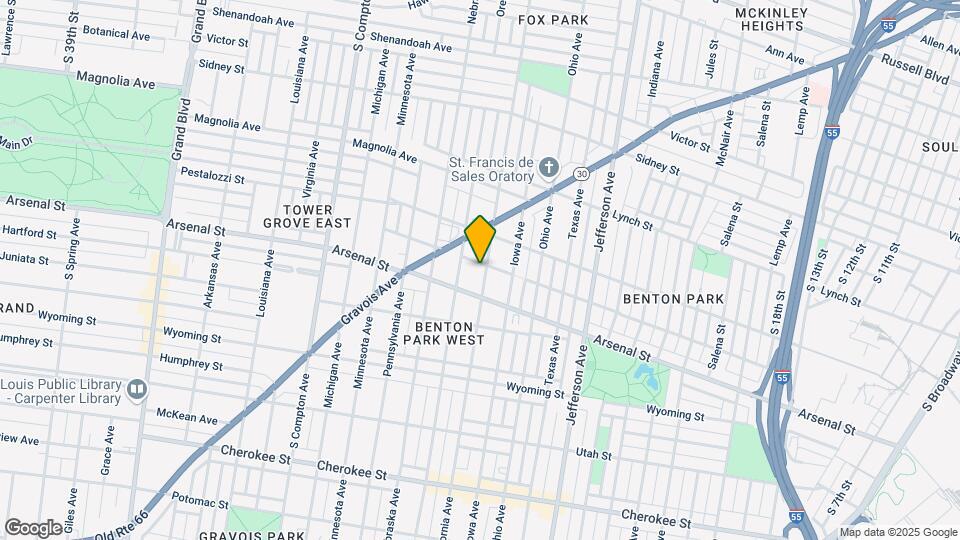 3007 California Ave Map and Location Details