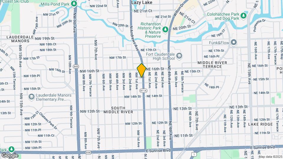 1509 N Andrews Ave Map and Location Details