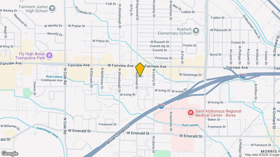 1434 N Raymond St Map and Location Details