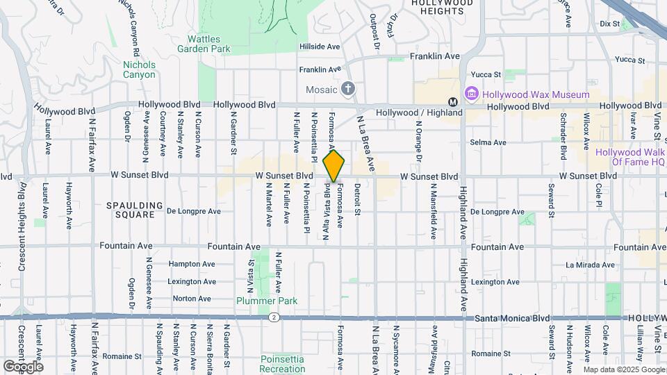1450-1452 1/2 N Alta Vista Blvd Mapa y Detalles de la Ubicación