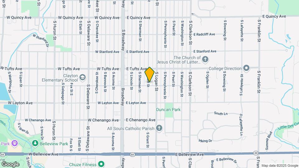 4690 S Grant St Map and Location Details