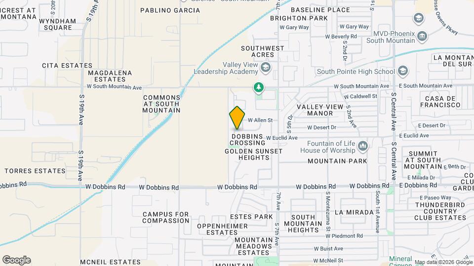 1027 W Samantha Way Map and Location Details