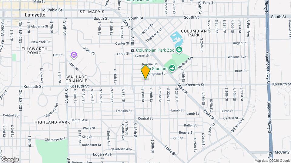 621 S 19th St Map and Location Details