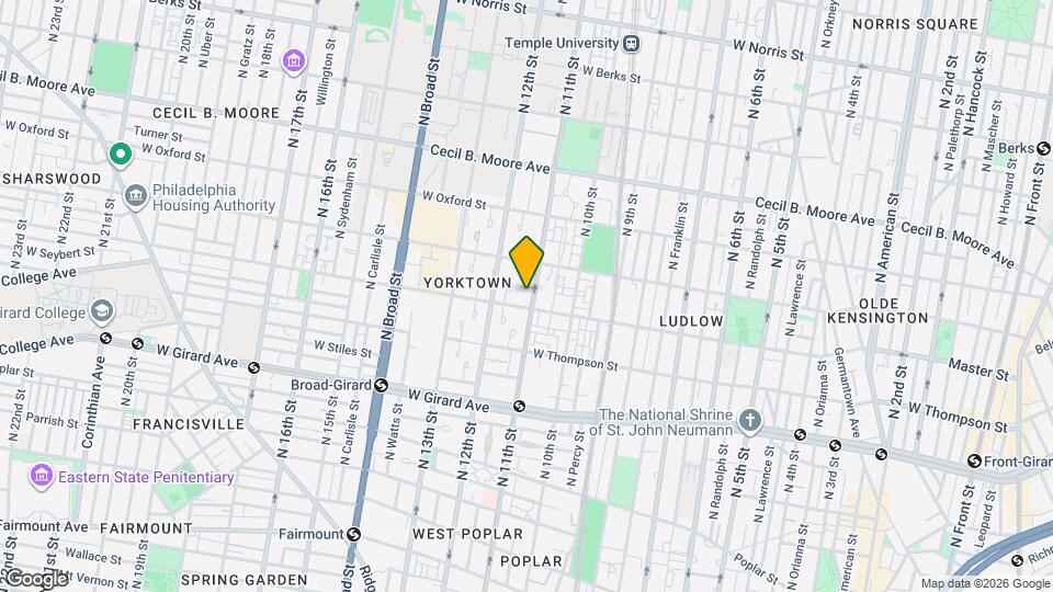 1414 N 11th St Map and Location Details