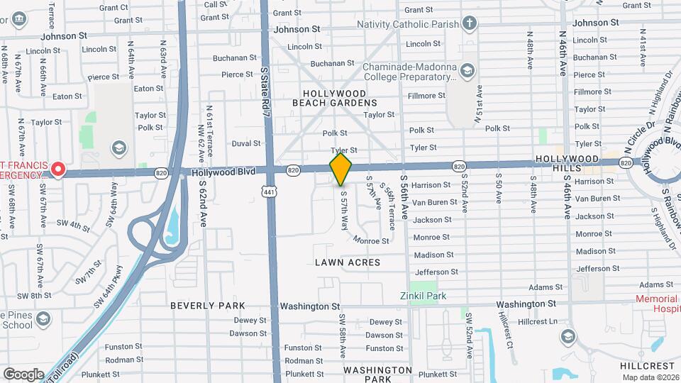 206 S 57th Way Map and Location Details