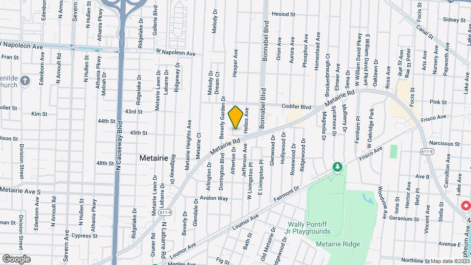 1915-1919 Metairie Ave Mapa y Detalles de la Ubicación
