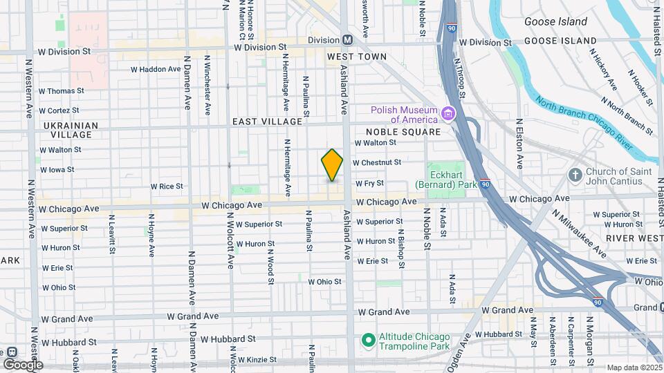 825 N Marshfield Ave Map and Location Details