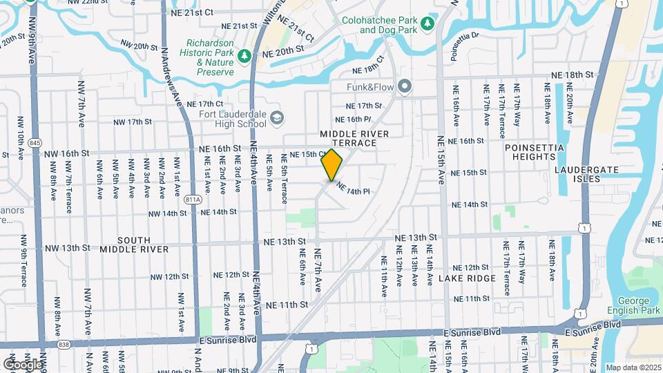 800 NE 14th Pl Map and Location Details