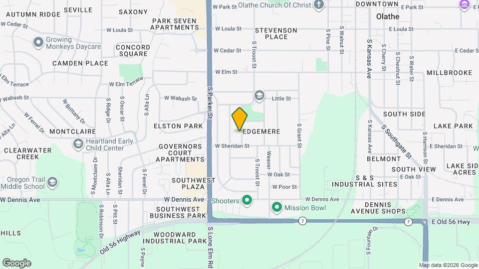 629 S Troost St Map and Location Details